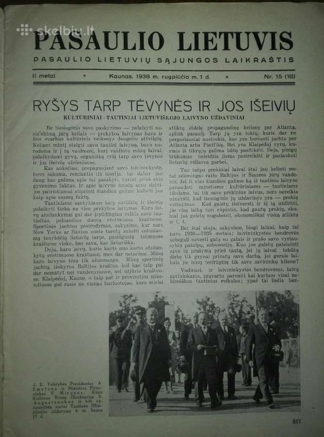1307. Pasaulio Lietuvis antikvarinis-kolekcinis žu - nuotraukos Nr. 2