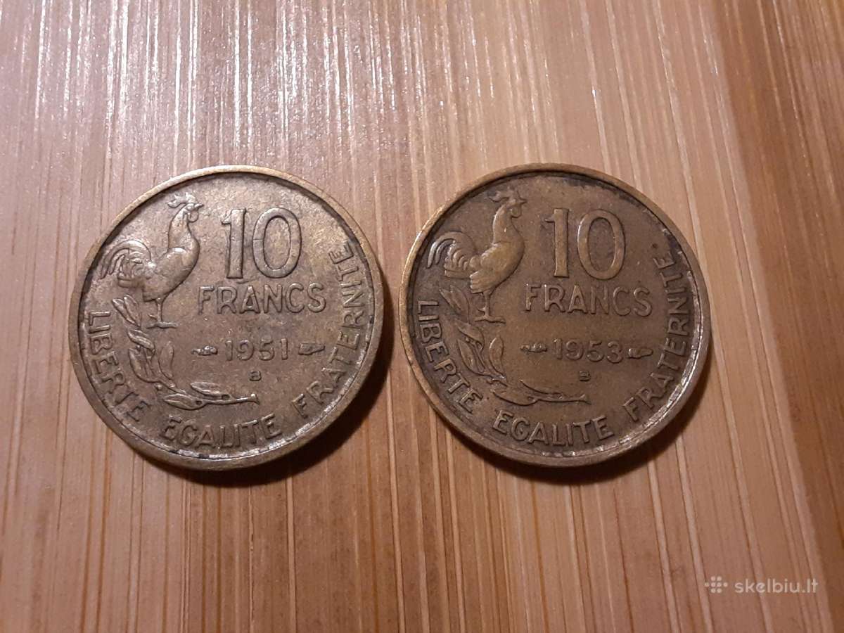 10 franku 1951 B ir 1953 B - Prancūzija