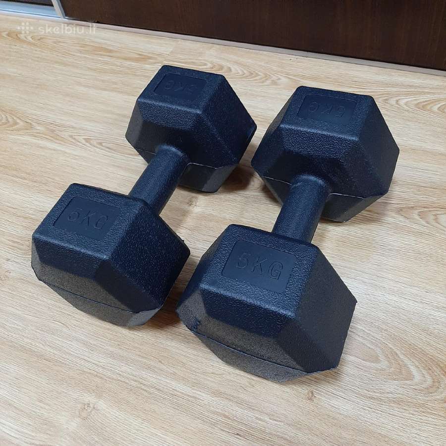 Hanteliai pora po 5 kg
