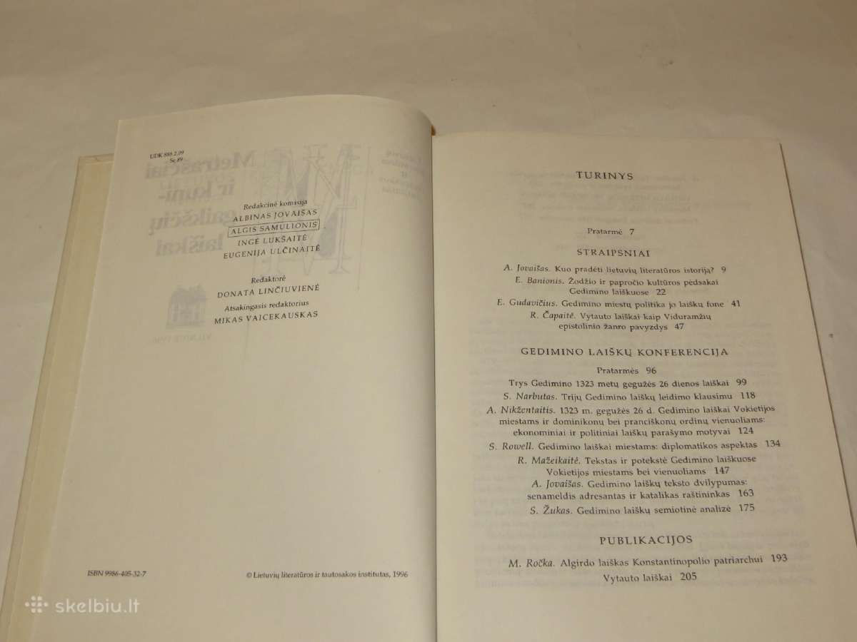 Knyga Metraščiai ir kunigaikščių laiškai 1996 - nuotraukos Nr. 4