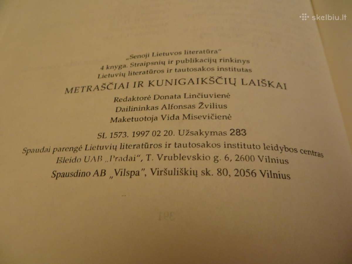 Knyga Metraščiai ir kunigaikščių laiškai 1996 - nuotraukos Nr. 21