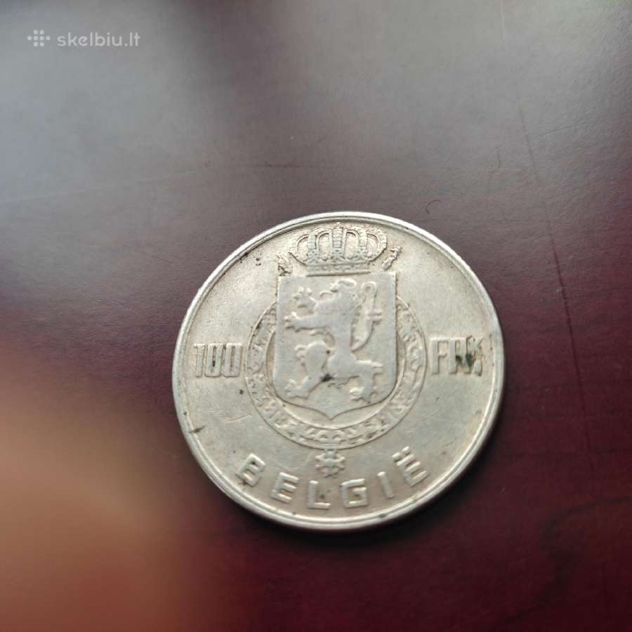 Sidabrine moneta Belgija 100 Franc. - nuotraukos Nr. 2