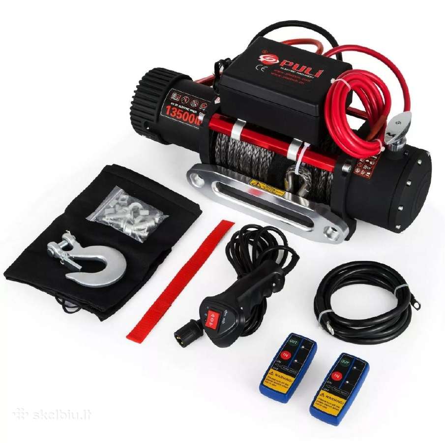 Elektrinė tempimo Gervė 13500lbs sintetinis lynas - nuotraukos Nr. 3