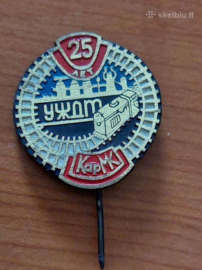 25 metų minėjimo geležinkelio ženkliukas