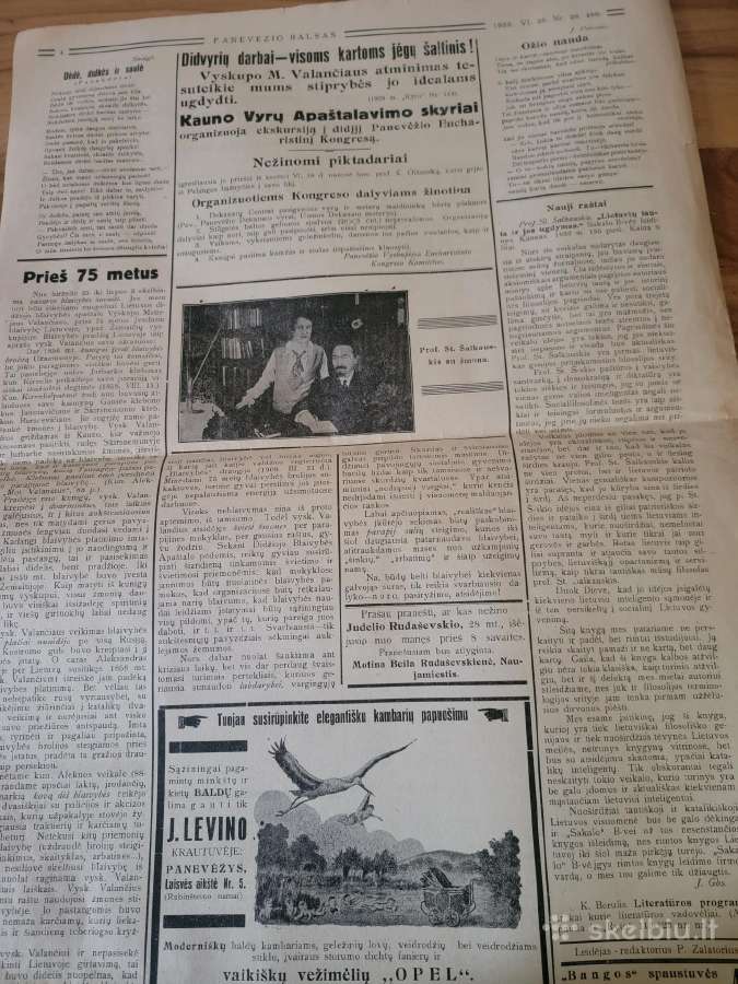 1933 m.laikraštis "Panevėžio balsas" - nuotraukos Nr. 2