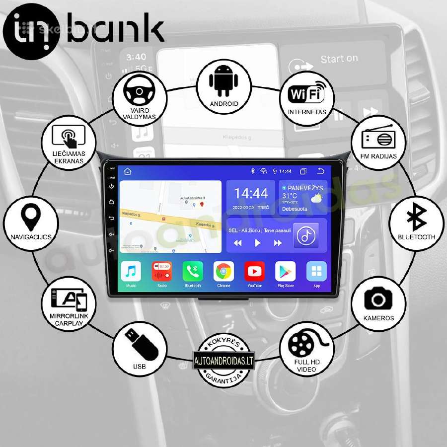 Hyundai I30 Android multimedia GPS/WiFi/usb/waze - nuotraukos Nr. 2