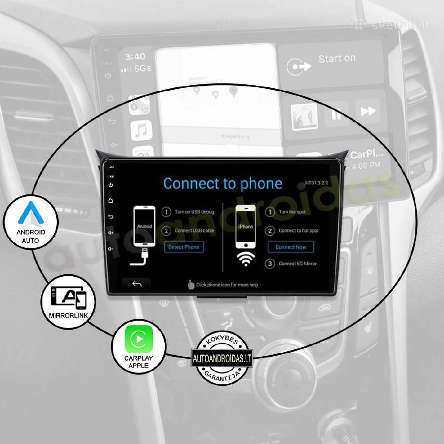 Hyundai I30 Android multimedia GPS/WiFi/usb/waze - nuotraukos Nr. 10