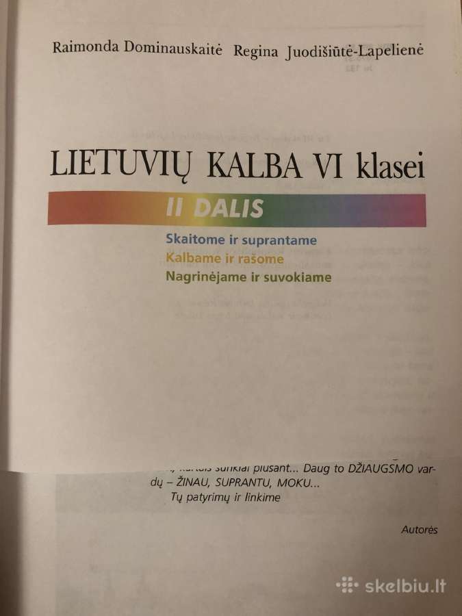 Lietuvių kalba 6 klasei - nuotraukos Nr. 2