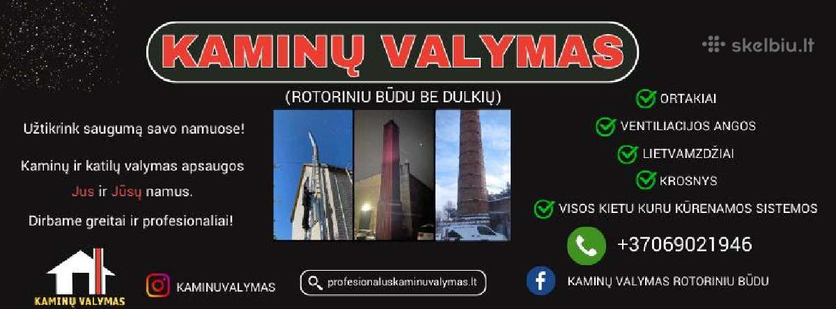Profesionalus kaminų valymas be dulkių!įdėklai! - nuotraukos Nr. 33