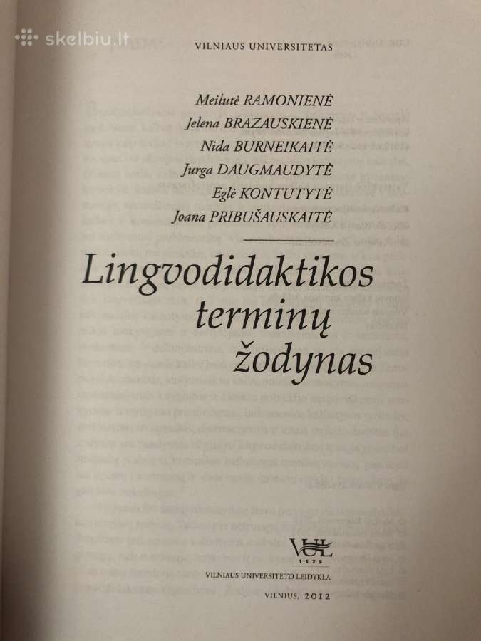 Lingvodidaktikos terminų žodynas - nuotraukos Nr. 2