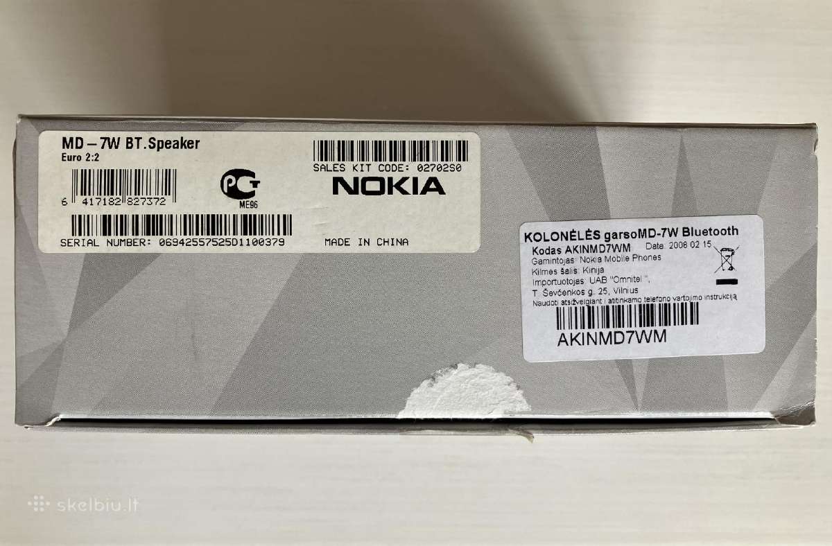 Nokia Bluetooth kolonėlės Md-7w - nuotraukos Nr. 5