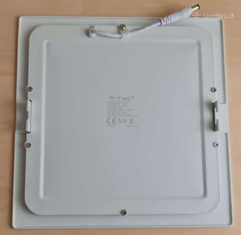LED įmontuojama šviestuvas panelė 4000k, 18w - nuotraukos Nr. 8