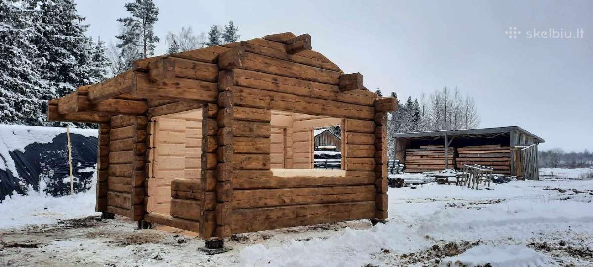 Rąstinis namelis,rastine pirtis,rastinis vasarnami