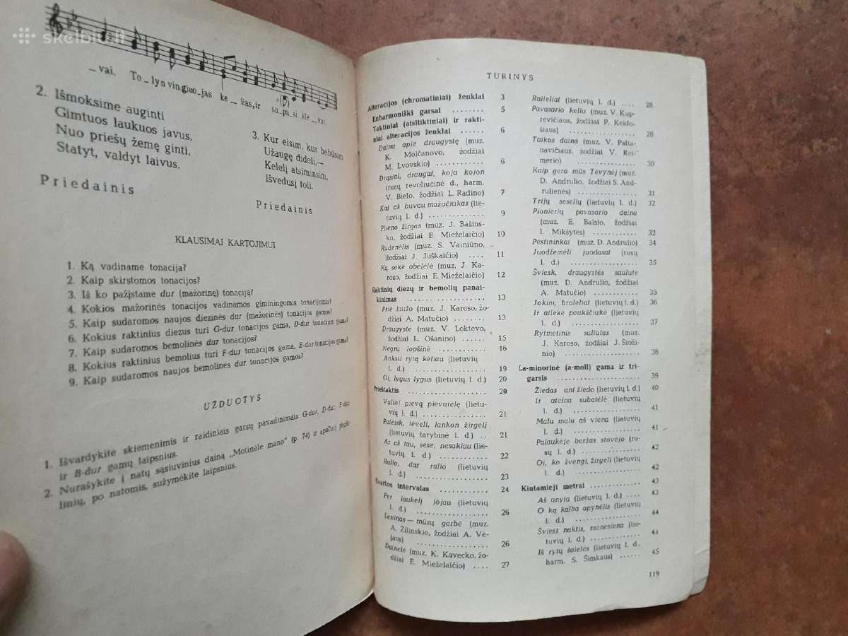 Muzikos vadovėlis 6 klasei 1973 metai - nuotraukos Nr. 6