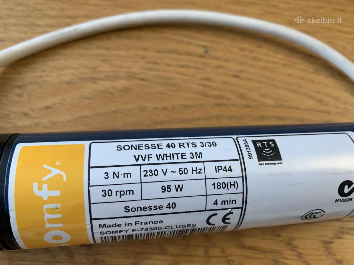 Žaliuziu variklis Somfy “Sonesse 40 - nuotraukos Nr. 5