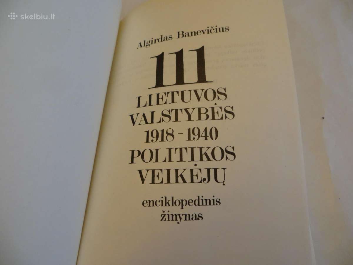 Knyga 111 Lietuvos Valstybės 1918-1940 politikos - nuotraukos Nr. 3