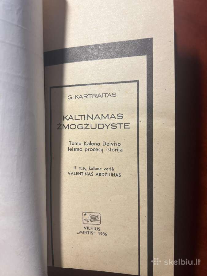 Knyga Kaltinamas Žmogžudyste, G.kartraitis - nuotraukos Nr. 2