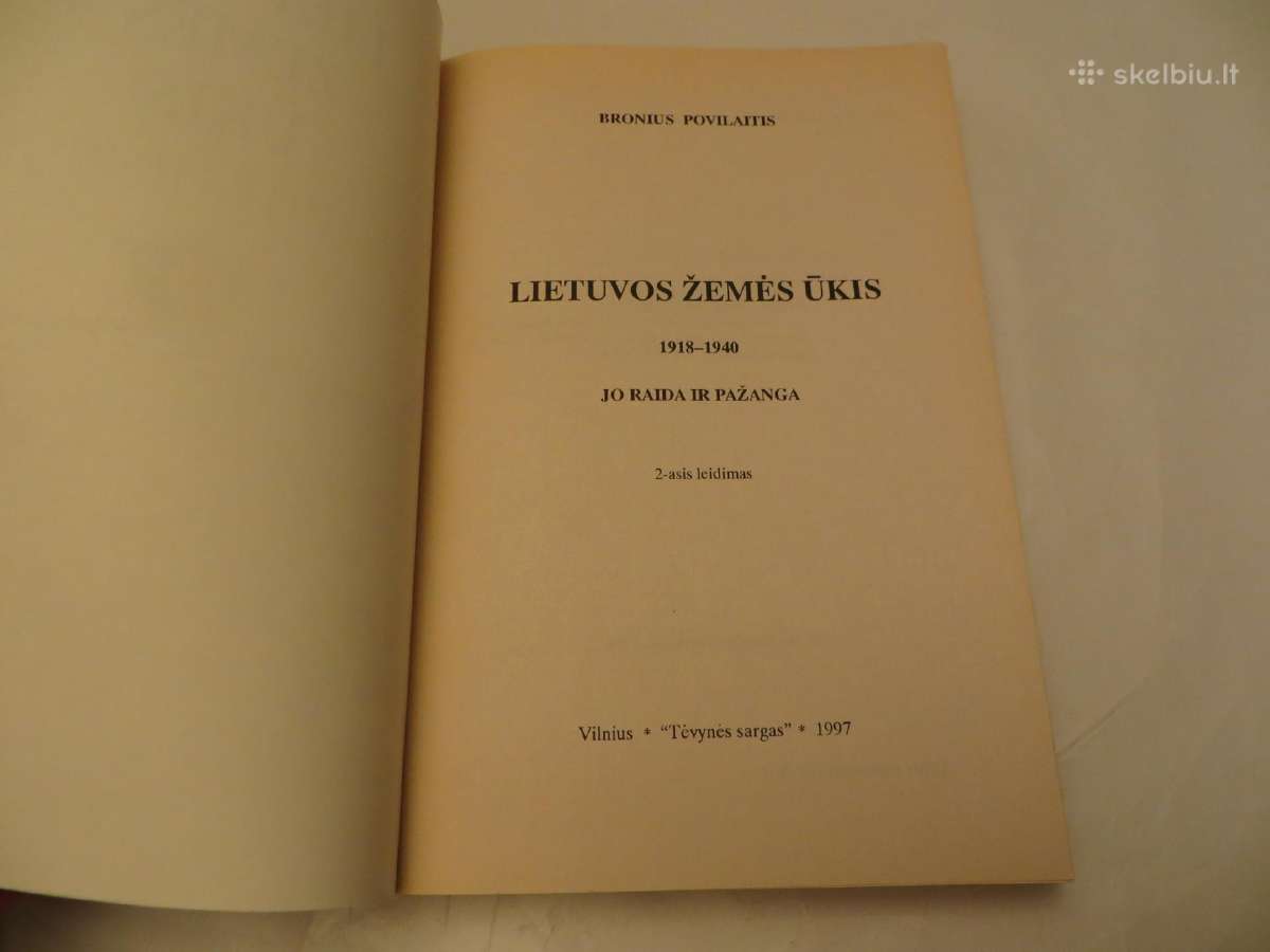 Knyga Lietuvos žemės ūkis 1918-40 B. Povilaitis 97 - nuotraukos Nr. 3