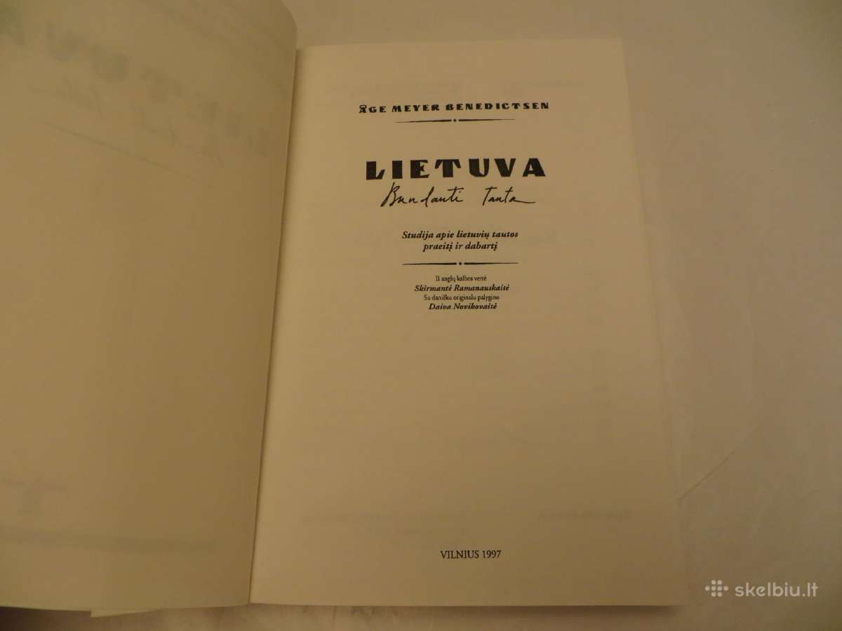 Knyga Lietuva bundanti tauta A. M. Benedictsen1997 - nuotraukos Nr. 6