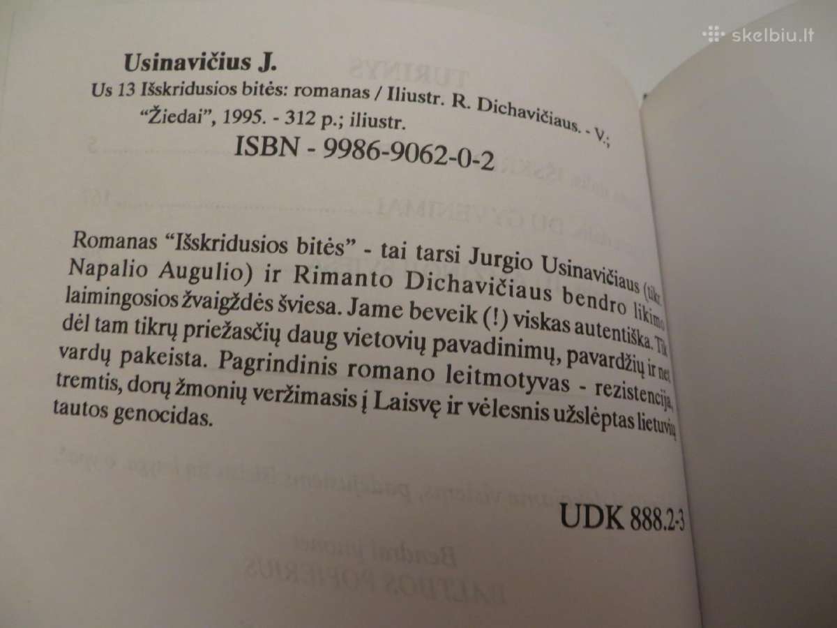 Knyga Išskridusios bitės Jurgis Usinavičius 1995 - nuotraukos Nr. 16