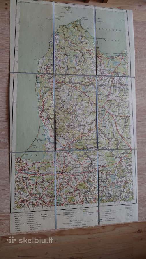 Originalus žemėlapis Reich, Littauen, Letland, - nuotraukos Nr. 2