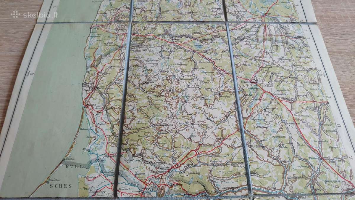 Originalus žemėlapis Reich, Littauen, Letland, - nuotraukos Nr. 4
