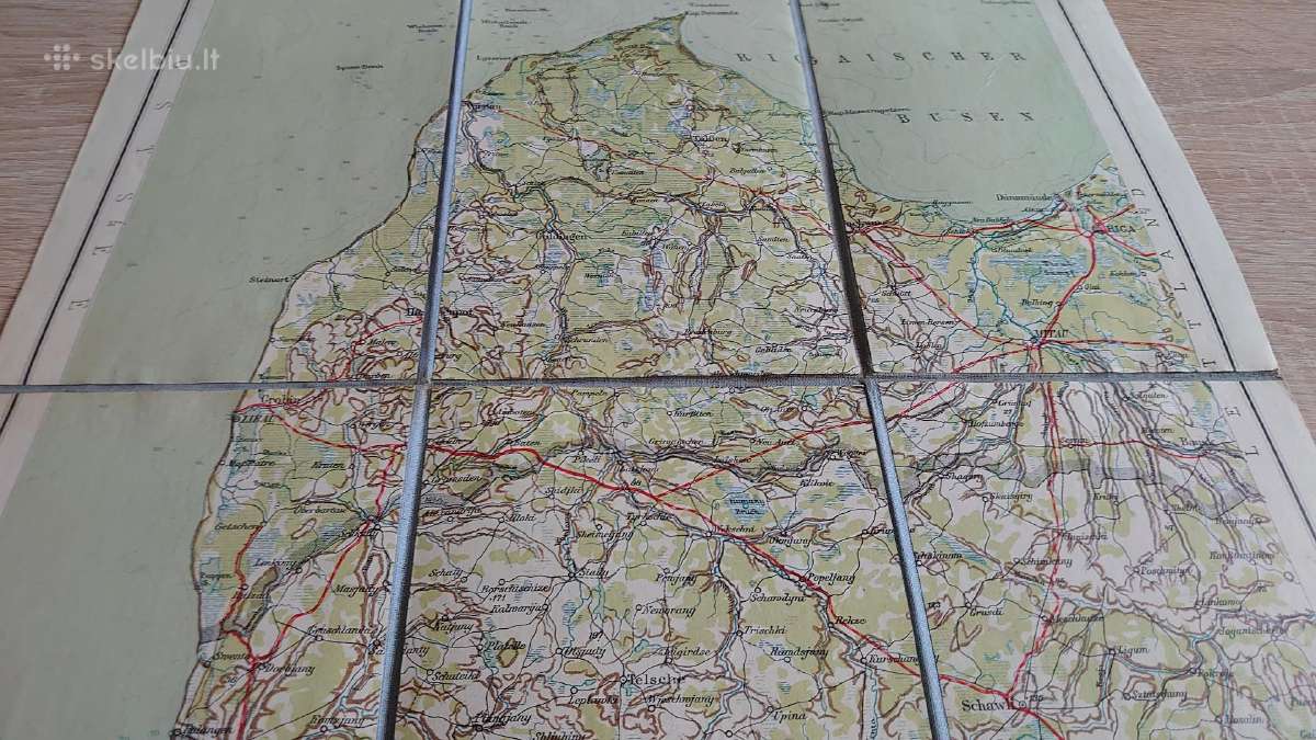 Originalus žemėlapis Reich, Littauen, Letland, - nuotraukos Nr. 5