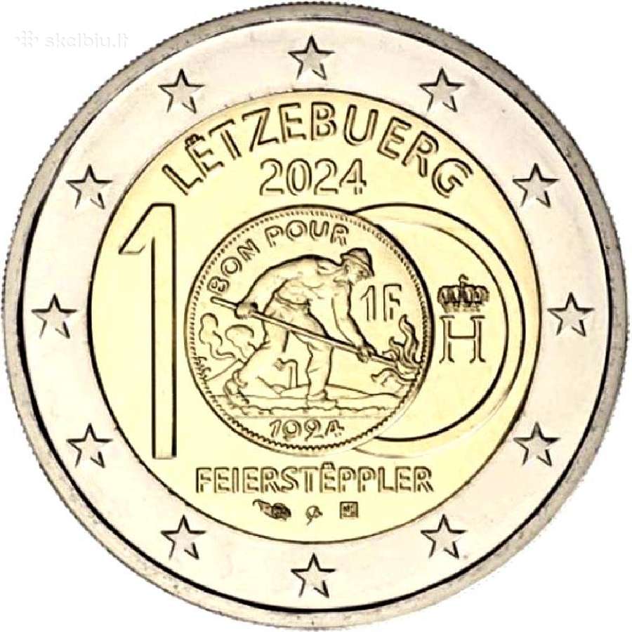 2 eurų Liuksemburgo Unc proginės monetos - nuotraukos Nr. 13