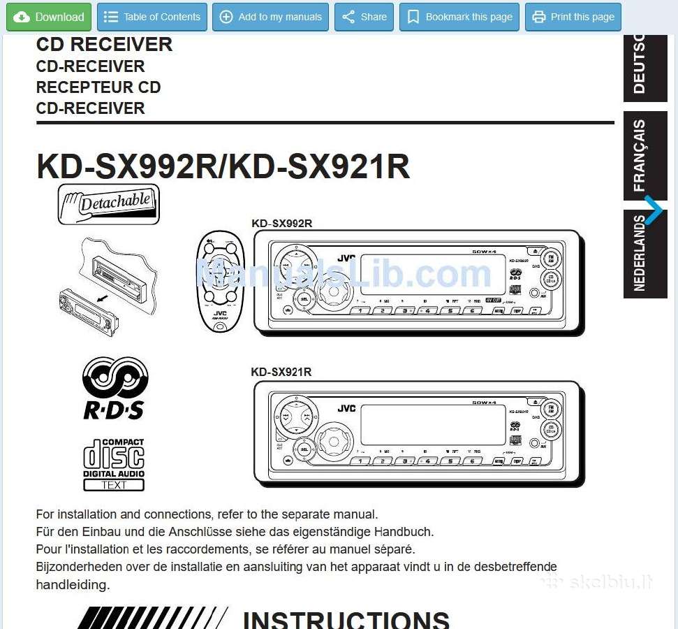 CD grotuvas JVC (CD receiver) - nuotraukos Nr. 6