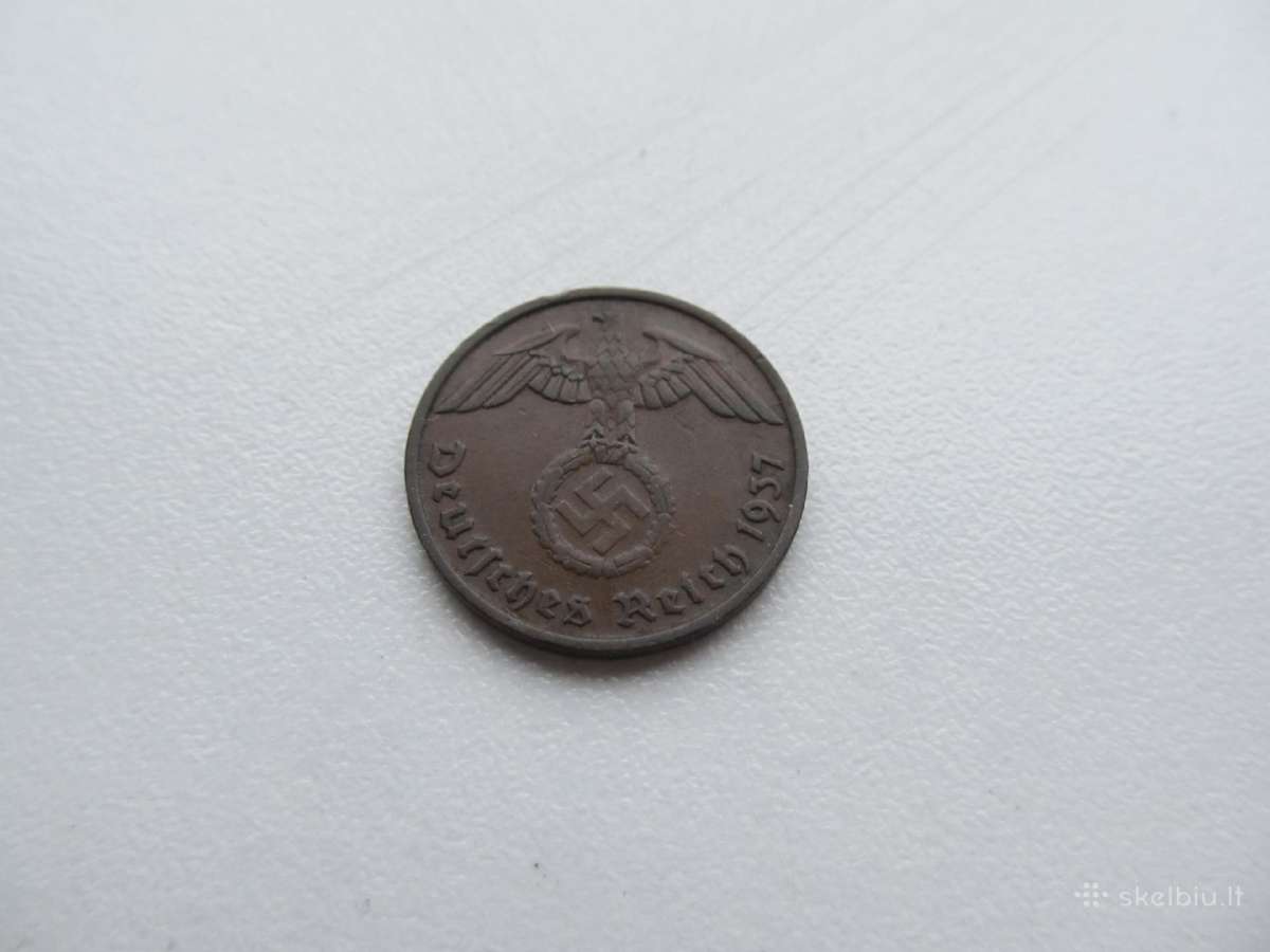 2 reichspfennig , Vokietija ,1937 D - nuotraukos Nr. 2