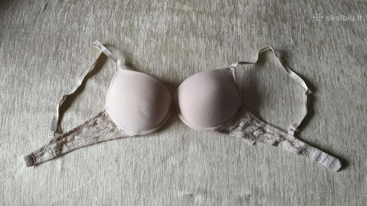 Kūno spalvos H&m liemenėlė su medvilne ir push up