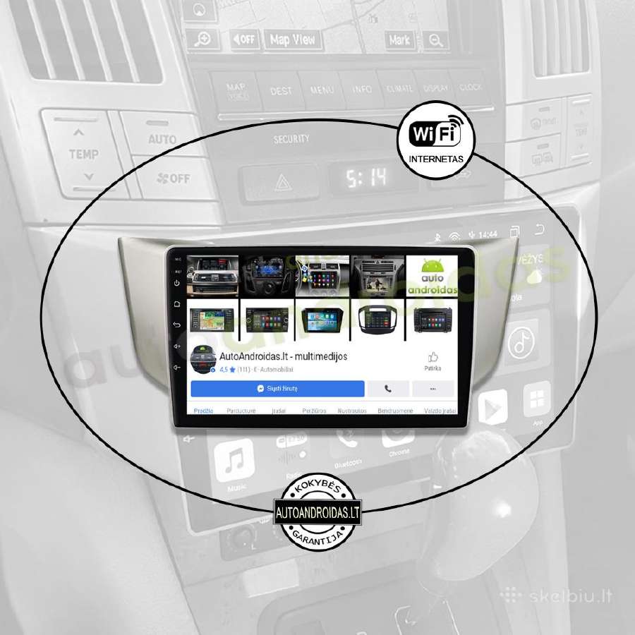 Lexus Rx300 Rx330 Rx400 2003-09 Android multimedia - nuotraukos Nr. 3