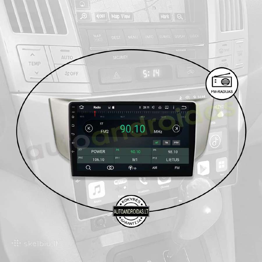 Lexus Rx300 Rx330 Rx400 2003-09 Android multimedia - nuotraukos Nr. 4