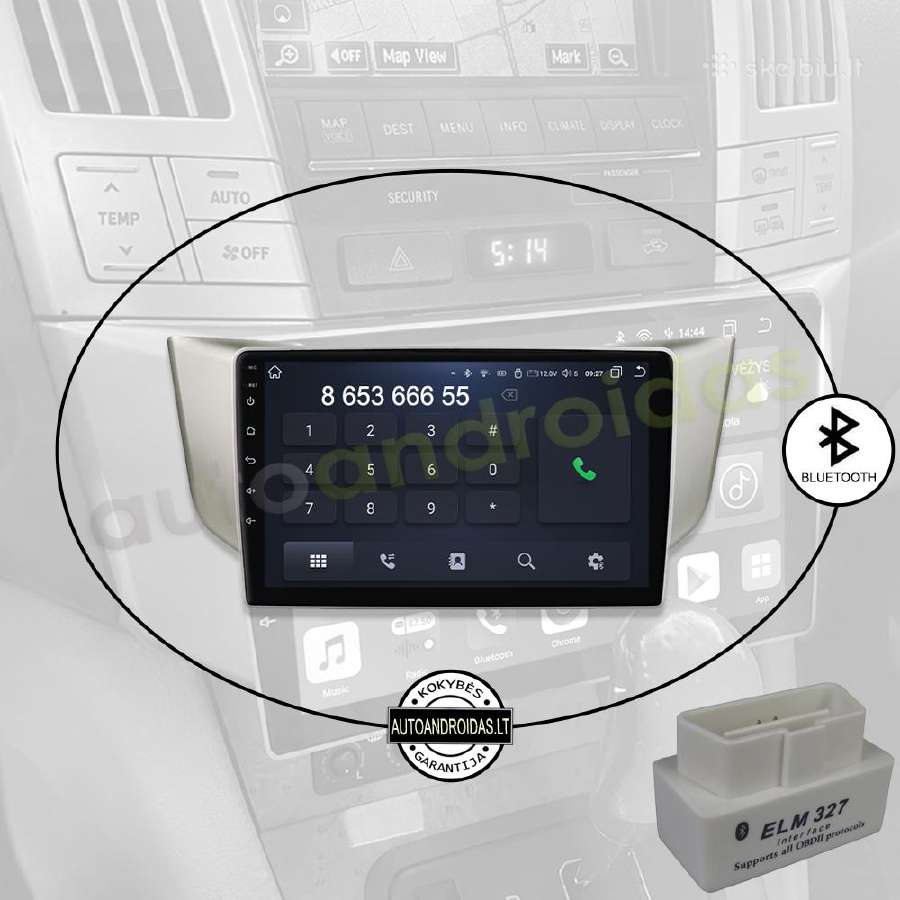 Lexus Rx300 Rx330 Rx400 2003-09 Android multimedia - nuotraukos Nr. 5