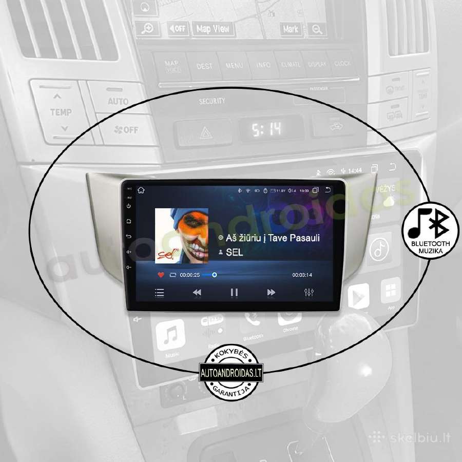 Lexus Rx300 Rx330 Rx400 2003-09 Android multimedia - nuotraukos Nr. 6