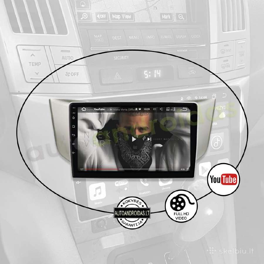 Lexus Rx300 Rx330 Rx400 2003-09 Android multimedia - nuotraukos Nr. 9