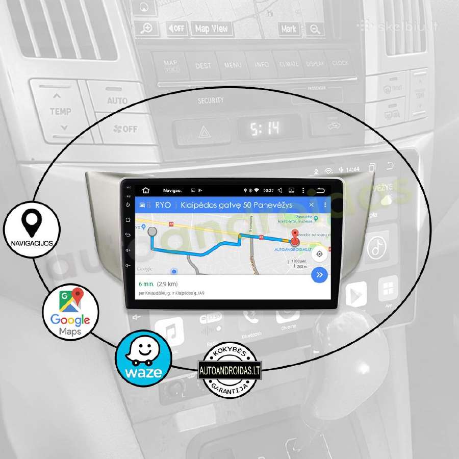 Lexus Rx300 Rx330 Rx400 2003-09 Android multimedia - nuotraukos Nr. 11