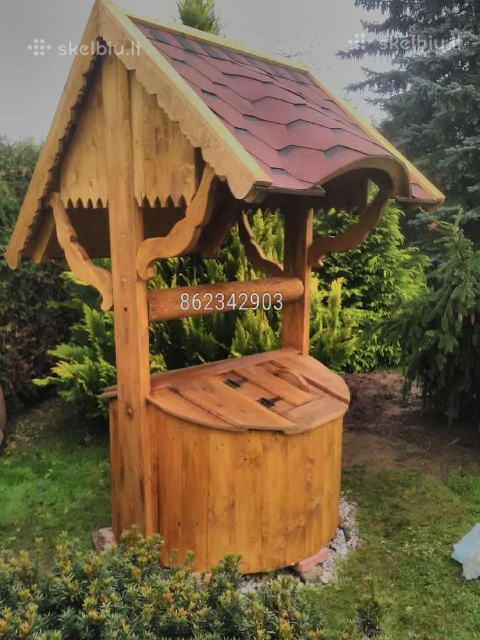 Lauko pavėsinė, šulinio apdaila - nuotraukos Nr. 31