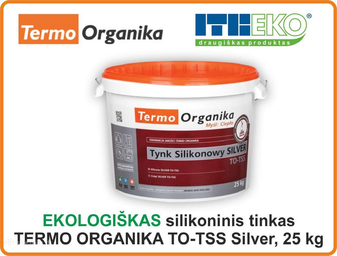 Silikoninis tinkas "Termo Organika Silver To-tss"