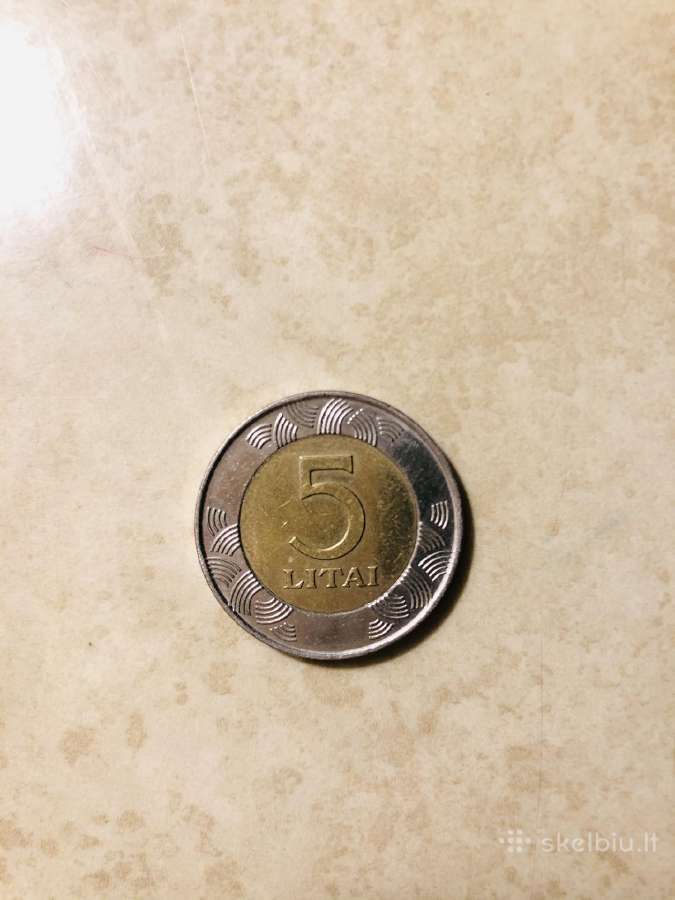 Parduodama 5 litų moneta