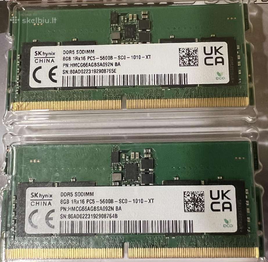 Nauji sodimm hynix Ddr5 5600 16gb kit