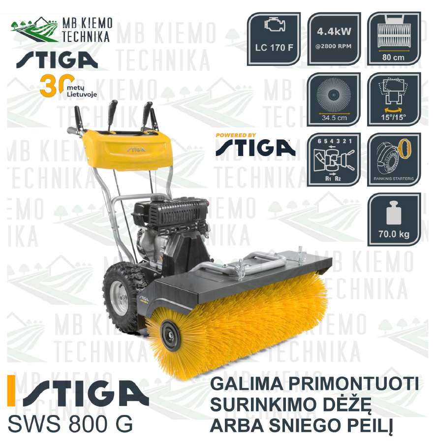 Stiga benzininės ir mechaninės šluotos - nuotraukos Nr. 2