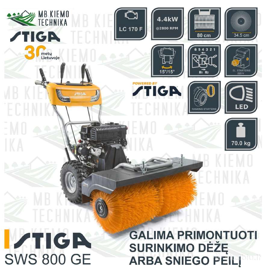 Stiga benzininės ir mechaninės šluotos - nuotraukos Nr. 3