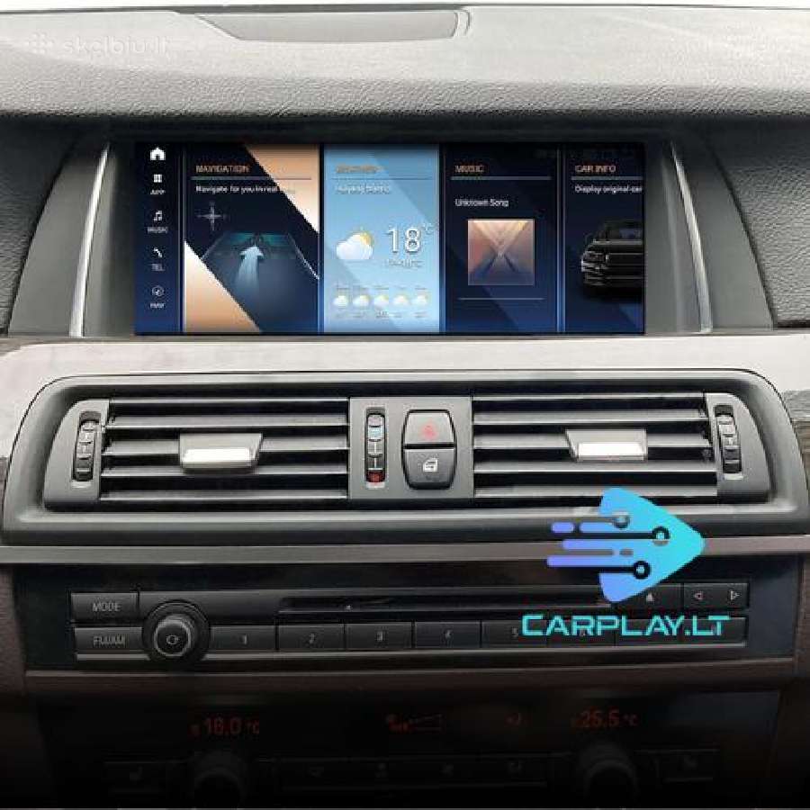 Bmw 5 F10 F11 Cic/nbt Android 12 Liečiamas Ekranas