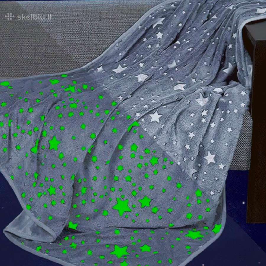 Tamsoje šviečiantis pledas 170 x 220 cm