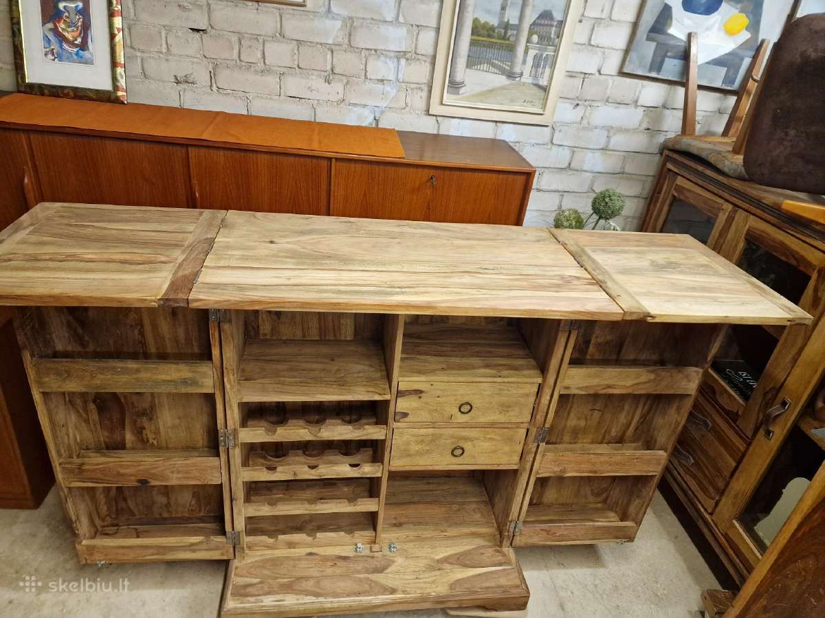 Vintažinis palisandro masyvo baras -transformeris - nuotraukos Nr. 14