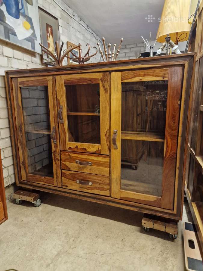 Vintažinė mid century palisandro masyvo indauja