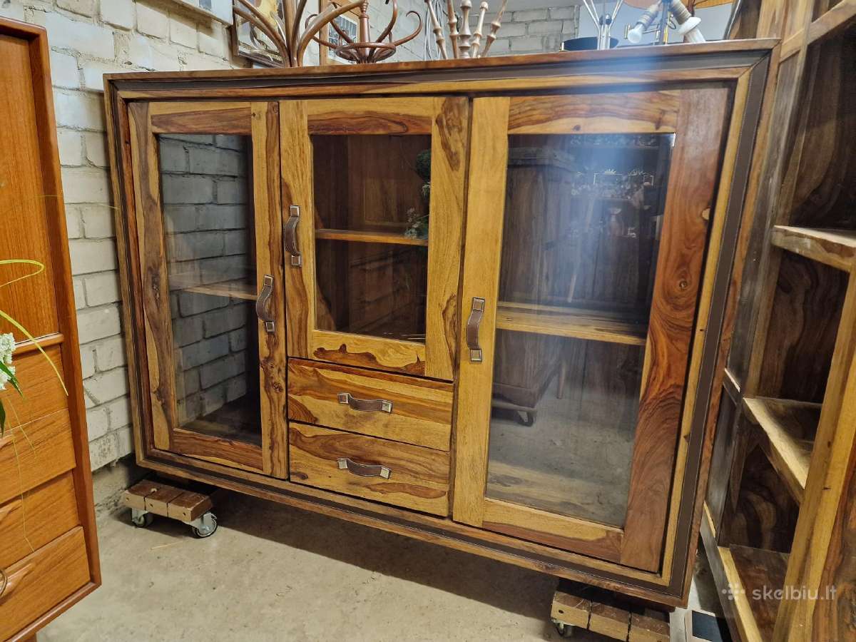 Vintažinė mid century palisandro masyvo indauja - nuotraukos Nr. 3