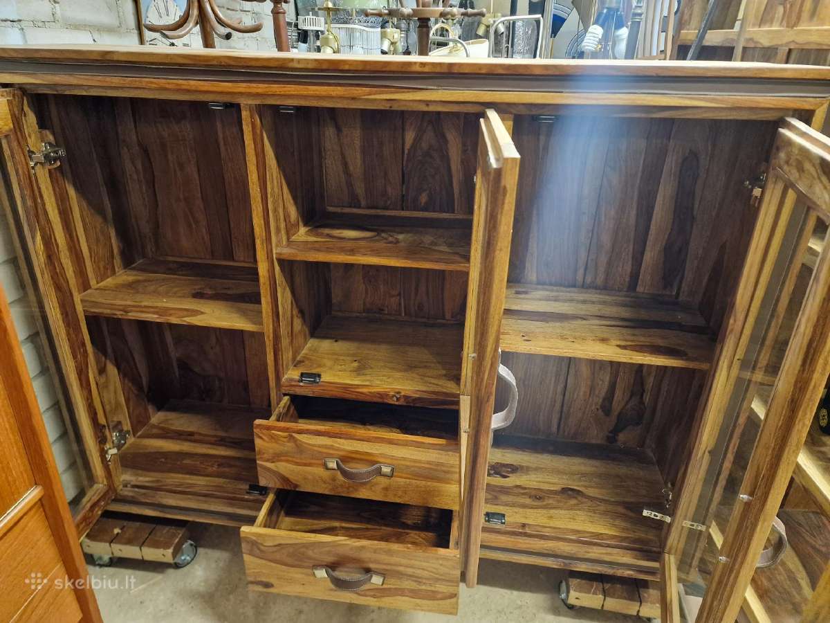 Vintažinė mid century palisandro masyvo indauja - nuotraukos Nr. 4
