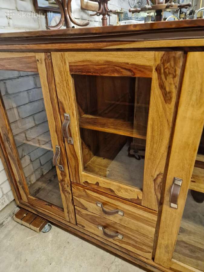 Vintažinė mid century palisandro masyvo indauja - nuotraukos Nr. 5
